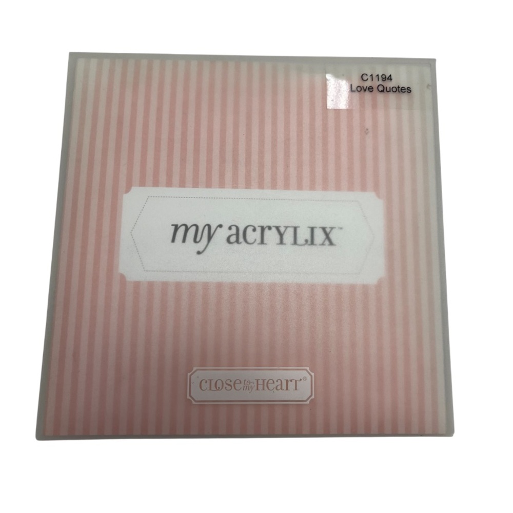 Close to My Heart My Acrylix Stamp Set- Love Quotes Number C1194